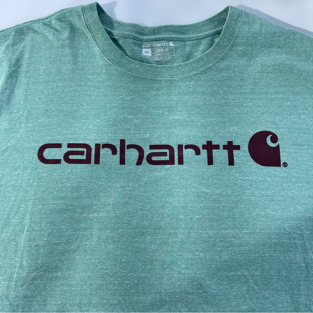 Carhartt Men's Heathered Mint Green  T-Shirt